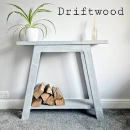 Rustic Wooden Console Table, Scandinavian Reclaimed Wood Hallway Entryway Organisation, Shoe Storage - thumbnail 2