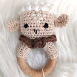 Amigurumi Baby Rattle, Toy, Gift, Newborn Gift Boy, Girl, Present, Rattle Baby, Dino, Lion - thumbnail 4