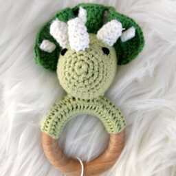 Amigurumi Baby Rattle, Toy, Gift, Newborn Gift Boy, Girl, Present, Rattle Baby, Dino, Lion - thumbnail 2