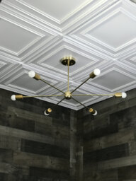 Paix Modern Mid Century Industrial Large 6 Light Ceiling Chandelier