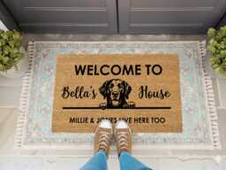 Curly Dog Doormat - Custom Doodle Breed Mat Gifts For Lover Personalized Welcome Rug - thumbnail 1