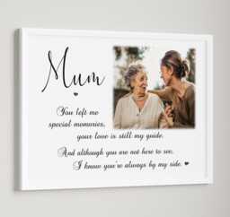 Personalised Mum Memorial Bereavement Print Gift Photo Poem Unframed Mothers Day Sympathy Loss - thumbnail 1