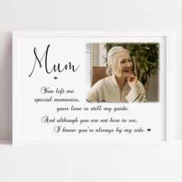 Personalised Mum Memorial Bereavement Print Gift Photo Poem Unframed Mothers Day Sympathy Loss - thumbnail 3