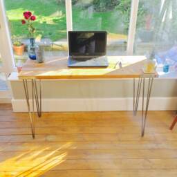 Industrial Desk - Scaffold With Steel Hairpin Legs - thumbnail 2