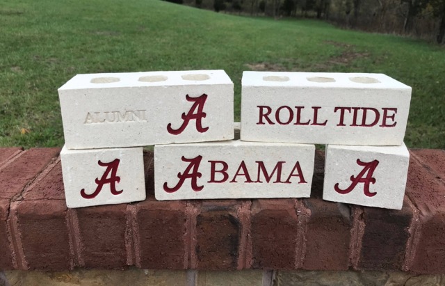 White Alabama Bama Roll Tide Brick - Perfect For Christmas, Graduation - image 1