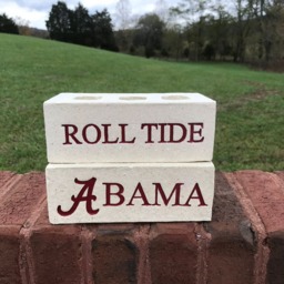 White Alabama Bama Roll Tide Brick - Perfect For Christmas, Graduation - thumbnail 2
