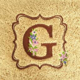 Custom Embroidery Personalized Monogrammed Hand Or Bath Towel/Floral Gift Initials Name On Maroon Navy Gray White Beige Brown - thumbnail 3
