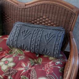 Crochet Afghan Heather Seal Grey Sofa Throw Blanket Neutral Color Highly Textured Picture Lap Beautiful Home Decor Handmade Washable - thumbnail 2