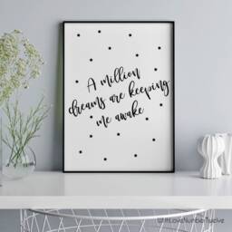 A Million Dreams Are Keeping Me Awake - Greatest Showman Quote Wall Art Print - thumbnail 2