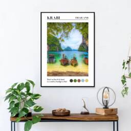 Krabi Wall Art, Poster, Thailand Print, Poster Travel Gift, Home Decor - thumbnail 2