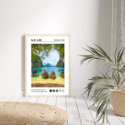 Krabi Wall Art, Poster, Thailand Print, Poster Travel Gift, Home Decor - thumbnail 1