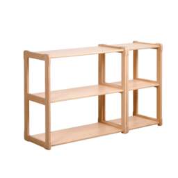 Montessori Midi Shelf Set Beech Wood Nursery Shelving