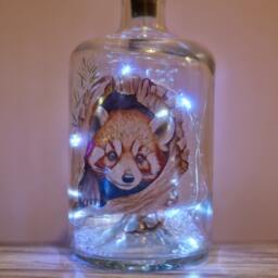 Red Panda Bottle Lamp - thumbnail 1
