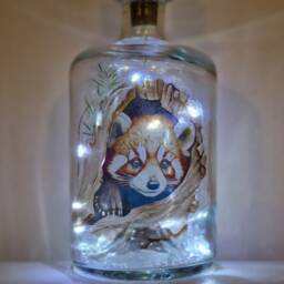 Red Panda Bottle Lamp - thumbnail 4