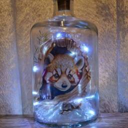 Red Panda Bottle Lamp - thumbnail 2