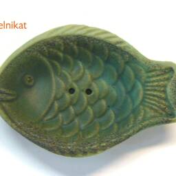 Soap Dish in Moss Green Glaze, Handmade Ceramic - thumbnail 2