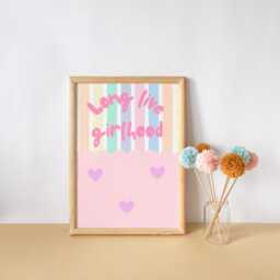 Pastel Girlhood Quote Art Print, Playroom Decor - thumbnail 2