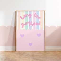 Pastel Girlhood Quote Art Print, Playroom Decor - thumbnail 3