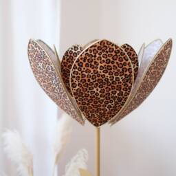 Floor Lamp & Lampshade Double Flower - Leopard - thumbnail 2