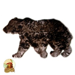 Plush Faux Fur Bear Rug - Luxury Lodge Pelt, Handmade Usa - thumbnail 2