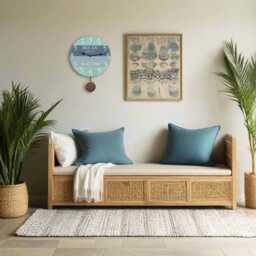 Nautical Five O'clock Beach Clock With Swinging Pendulum - thumbnail 2