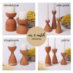 Handmade Candle Holder Set, Candlestick Holder, Wedding Decor, Engagement Ornament, Home Christmas Gift, New First House Gift - thumbnail 3