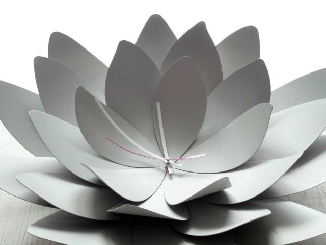 Lotus Flower Wall Clock, Modern Home Decor - image 1