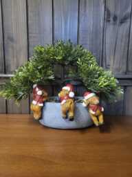 Christmas Highland Cow Pot Hangers - Cute Holiday Decorations For Planters, Festive Accessories, Farmhouse D??cor - thumbnail 1