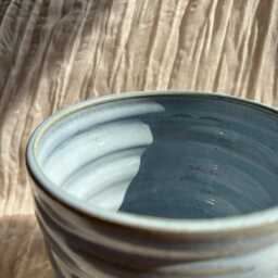 Blue Bubble Ceramic Planter, Handmade Glazed Pot, Blue Plant Large Vessel, Unique British Gift, Handcrafted Pots - thumbnail 3