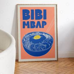 Bibimbap Vintage Food Poster Retro Kitchen Art Print - thumbnail 3