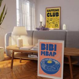 Bibimbap Vintage Food Poster Retro Kitchen Art Print - thumbnail 2