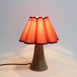 Duzy Handmade Brown Sorrel Fabric & Ceramic Lamp For Home Furnishing - 54 #, 110-240V/50-60Hz - thumbnail 4