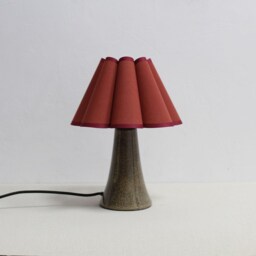 Duzy Handmade Brown Sorrel Fabric & Ceramic Lamp For Home Furnishing - 54 #, 110-240V/50-60Hz - thumbnail 2