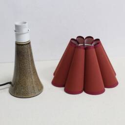 Duzy Handmade Brown Sorrel Fabric & Ceramic Lamp For Home Furnishing - 54 #, 110-240V/50-60Hz - thumbnail 3