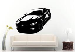 Classic Old School Antique American Muscle Sports Racing Fast Car Automobile Vehicle Wall Decal Vinyl Sticker Mural Room Decor L705 - thumbnail 1