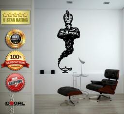 Magic Genie Lamp Three Wishes Wall Window Sticker Decal Vinyl Silhouette Decor L1879 - thumbnail 1