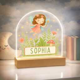 Personalised Fairy Led Night Light, Girl Nursery Decor Bedroom, Birthday Gift For Girls