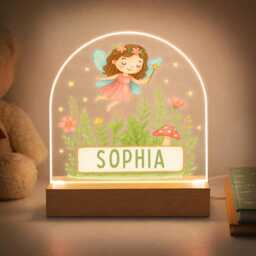 Personalised Fairy Led Night Light, Girl Nursery Decor Bedroom, Birthday Gift For Girls - thumbnail 2