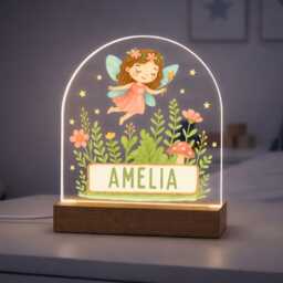 Personalised Fairy Led Night Light, Girl Nursery Decor Bedroom, Birthday Gift For Girls - thumbnail 3