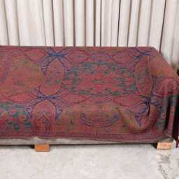 Luxury Boiled Pure Merino Wool Reversible Sofa Or Bed Throws For Ultimate Comfort & Style - Classic Indian Paisley in Multicolour - thumbnail 2