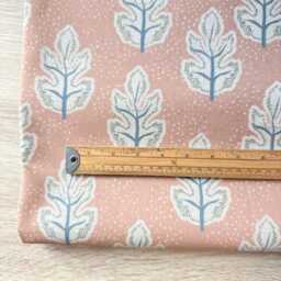 1686. Genoa Blush Pink Block Print Linen Look 100% Cotton Cushion Cover - thumbnail 3