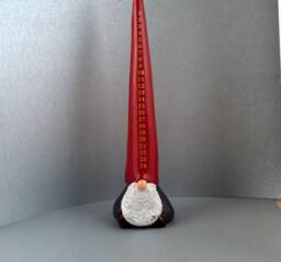 1 Calendar Candle 33 cm, Advent Candles, Candles For Advent, Santa Claus Candle, With Numbers, Calendar, Christmas - thumbnail 1