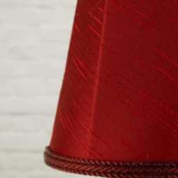 Burgundy Empire Chandelier Shade, Faux Silk Candle Clip Lampshade, Wall Light Handmade - thumbnail 4