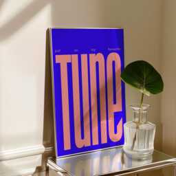 Put On My Favourite Tune Print - Typographic Poster Wall Art Aesthetic Vinyl Record Trendy Club Raving Music Funky Quote - thumbnail 1