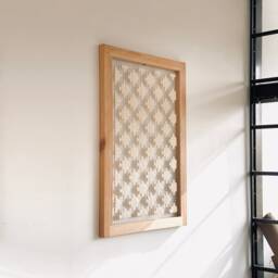 Minimal Cream White Woven Wall Hanging - Framed Fiber Art - thumbnail 2