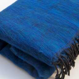 Yak Wool Blanket Large Travel Shawl Meditation Wrap Handwoven Throws - thumbnail 2