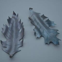Autumn Decor Leather Oak Leaf Wall Hanging - thumbnail 4