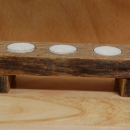 Rustic Tea Light Candle Holder Made With Authentic Reclaimed Wood - thumbnail 4