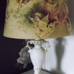 Fairy Angels Lampshade Shabby Chic Cherub Bedroom Decor - thumbnail 3