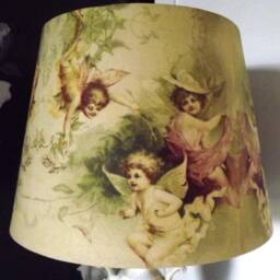 Fairy Angels Lampshade Shabby Chic Cherub Bedroom Decor - thumbnail 2